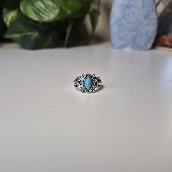 Silver & Turquoise Statement Ring - Picture 3 of 5